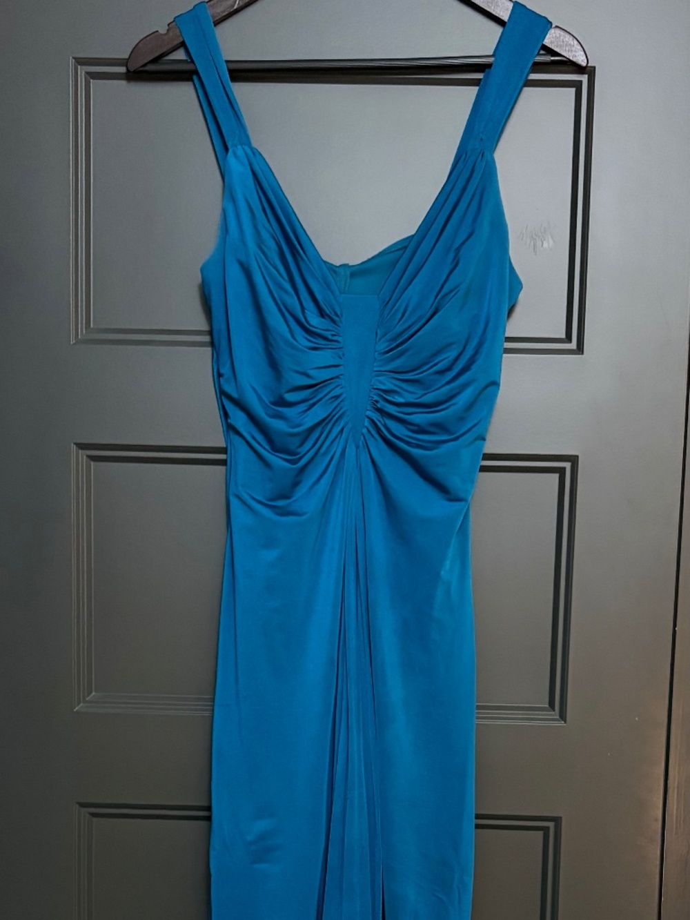 Blue full length formal gown